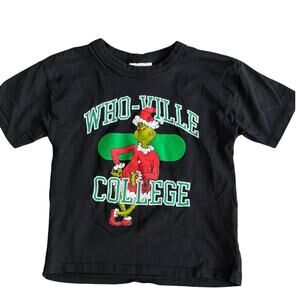 COTTON ON KIDS GRINCH Black Tee Size 5